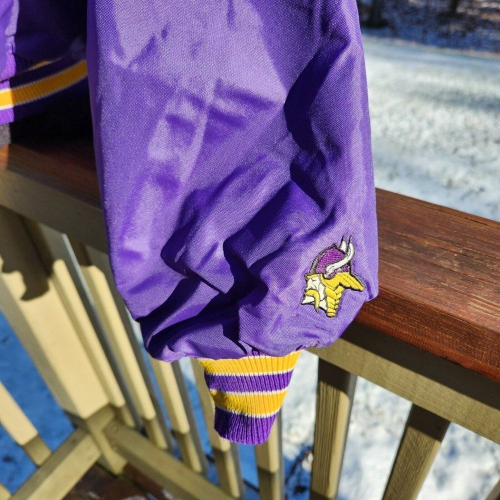 DeLong Westfield Football Varsity Letterman Pullover Jacket Vikings 4XL Long USA - Picture 4 of 10